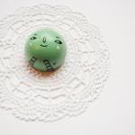HAND PAINTED wooden Brooch ..