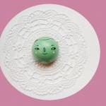 HAND PAINTED wooden Brooch ..