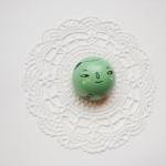 HAND PAINTED wooden Brooch ..