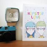Hipster LOVE 5"x7&quot..