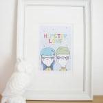 Hipster LOVE 5"x7&quot..
