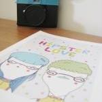 Hipster LOVE 5"x7&quot..
