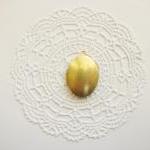 Hand painted Brass Oval pho..