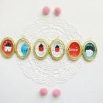 Hand painted Brass Oval pho..