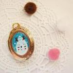 Hand painted golden photo L..