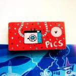 Red Hand painted wooden Mag..