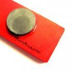 Red Hand painted wooden Mag..