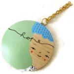 hand painted illustrated wo..