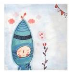 Elf and Flowers 5"x6.3..