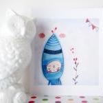 Elf and Flowers 5"x6.3..