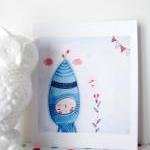 Elf and Flowers 5"x6.3..
