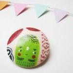 The green cactus Hand paint..