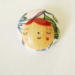 Miss Carrot Fabric Brooch -..