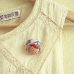 Miss Carrot Fabric Brooch -..
