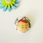 Miss Carrot Fabric Brooch -..