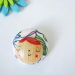 Miss Carrot Fabric Brooch -..