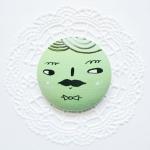 Moustache Brooch Mint hand ..