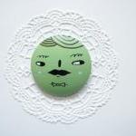 Moustache Brooch Mint hand ..