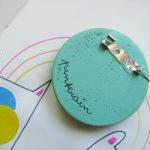 Moustache Brooch Mint hand ..