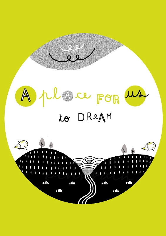 A place for us to dream A4 - digital print illustration wall art