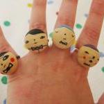 adjustable ring Hand painte..