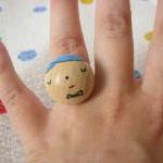 adjustable ring Hand painte..