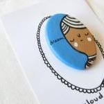 Dream brooch hand painted c..