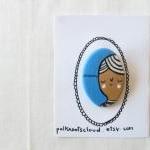 Dream brooch hand painted c..