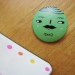 Moustache Brooch Mint hand ..