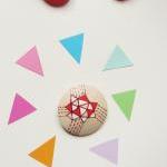 Red Geometric Triangles Han..