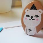 Polar Bear - handpainted te..